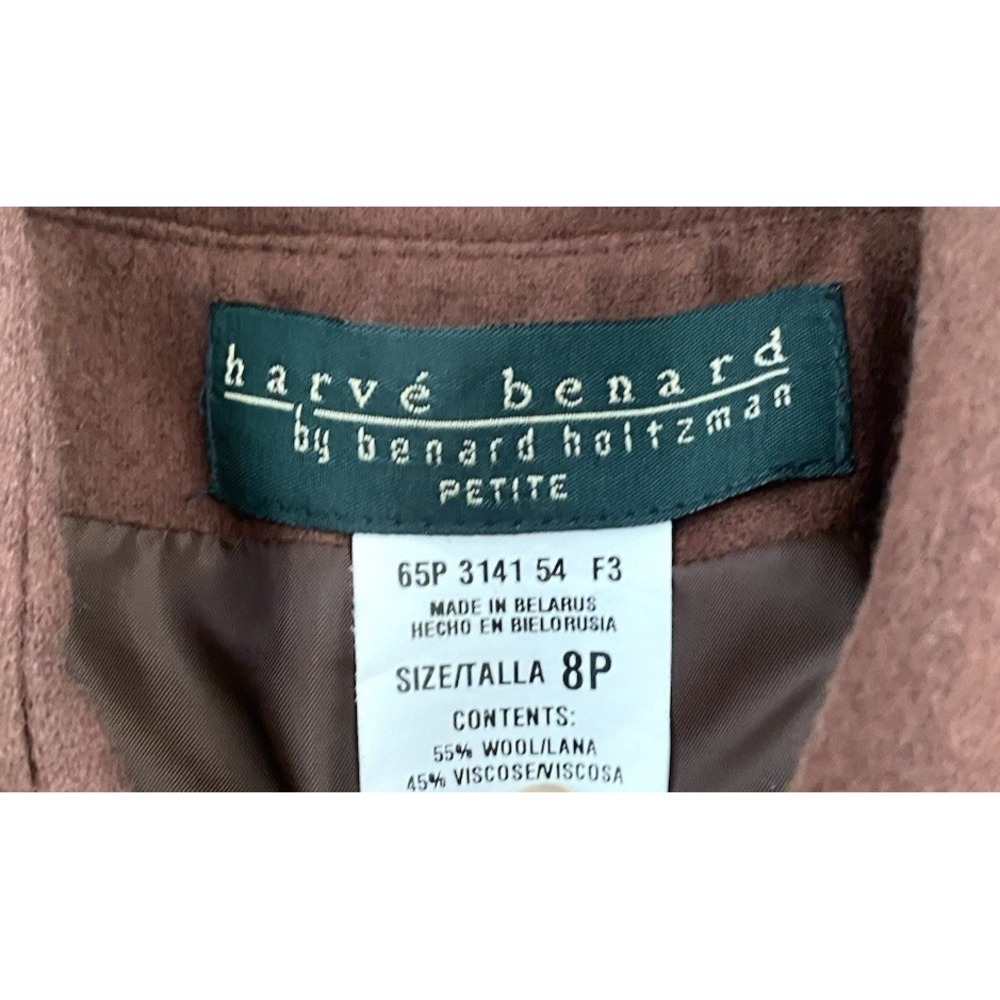 Vintage Harve Benard Womens Fall Harvest Brown Suit Lined Fleece Feel Size 8P - Picture 9 of 11